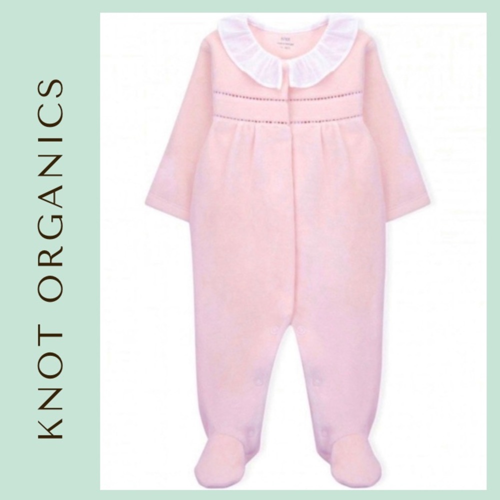 NWT Knot Kids Hepburn Velvet Babygrow Onsie Sz 0-3m